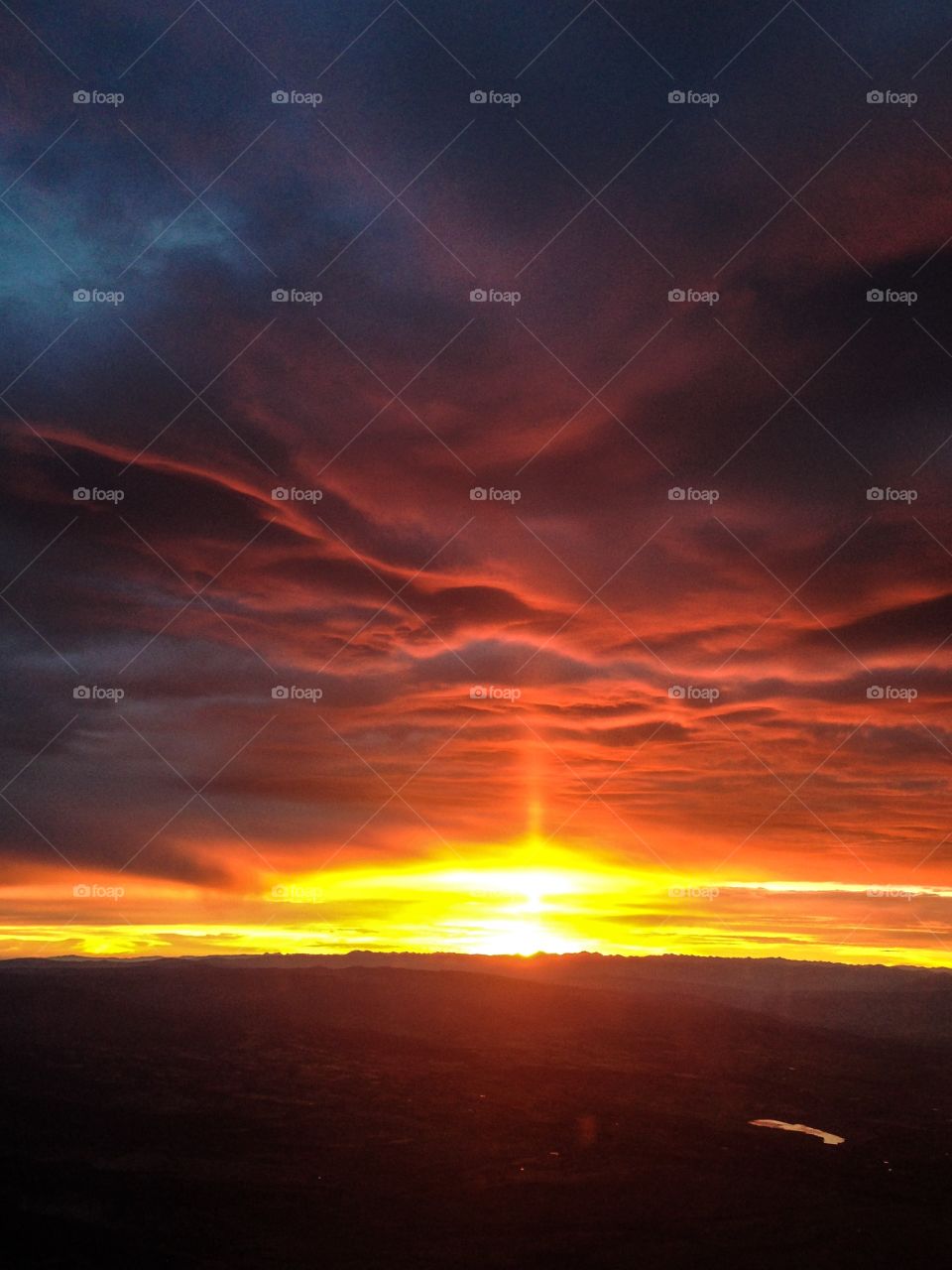 Dramatic sky over landscape